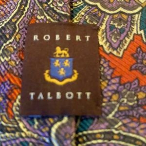 Like new neck tie purple and red fancy flowers